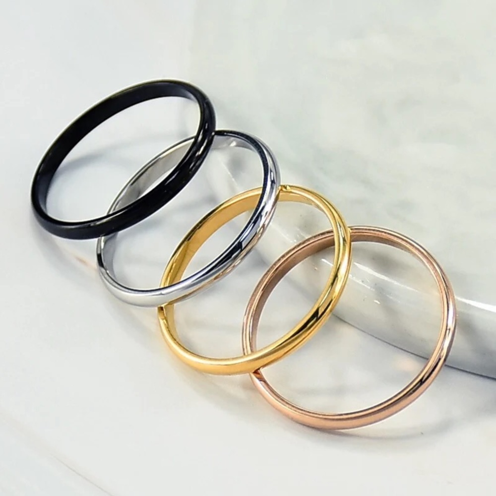 2MM Thin Titanium Steel Ring